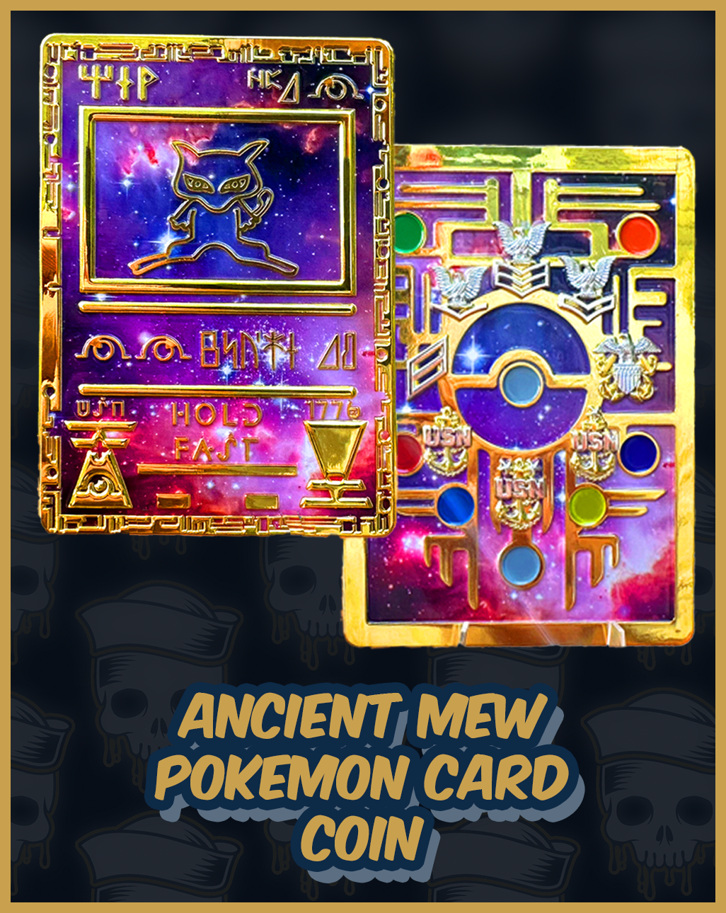 Ancient Mew Pokemon Card Challenge Coin Southpaw Squid Designs Ancient Mew Pokemon Card Challenge Coin Southpaw Squid Designs