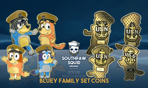Bluey Family Sets Challenge Coins
