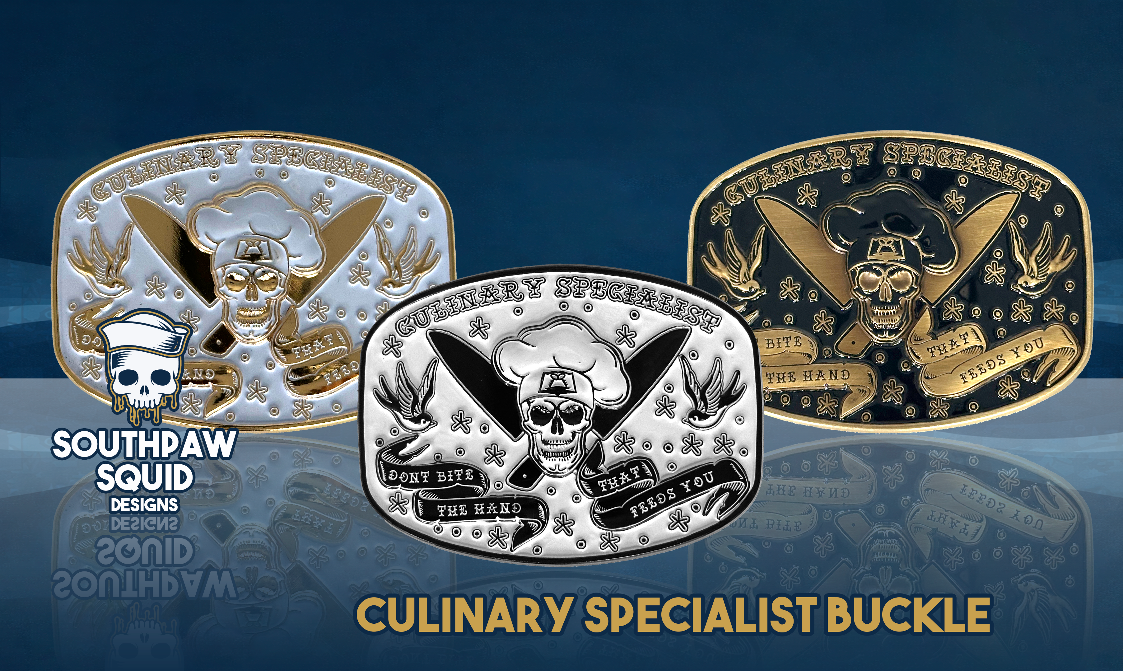 Culinary Specialist - Don't Bite the Hand That Feeds You - Belt Buckle
