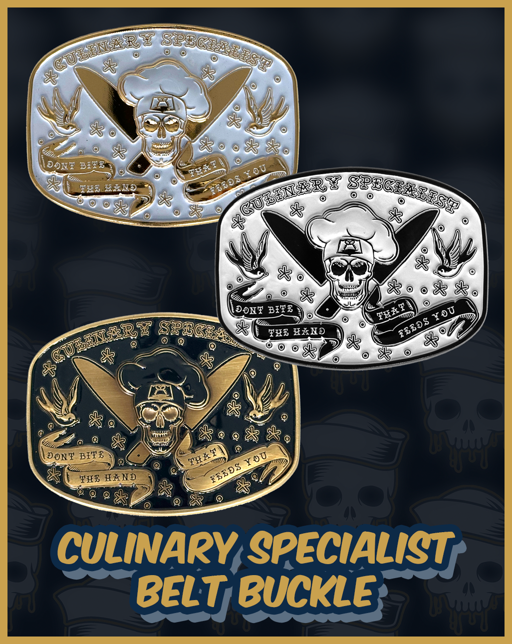 Culinary Specialist - Don't Bite the Hand That Feeds You - Belt Buckle