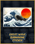 Great Wave Submarine Sticker