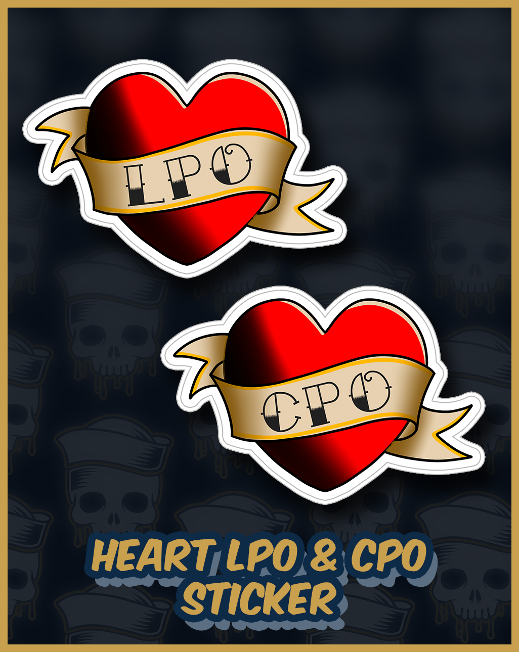 Heart LPO and CPO Stickers