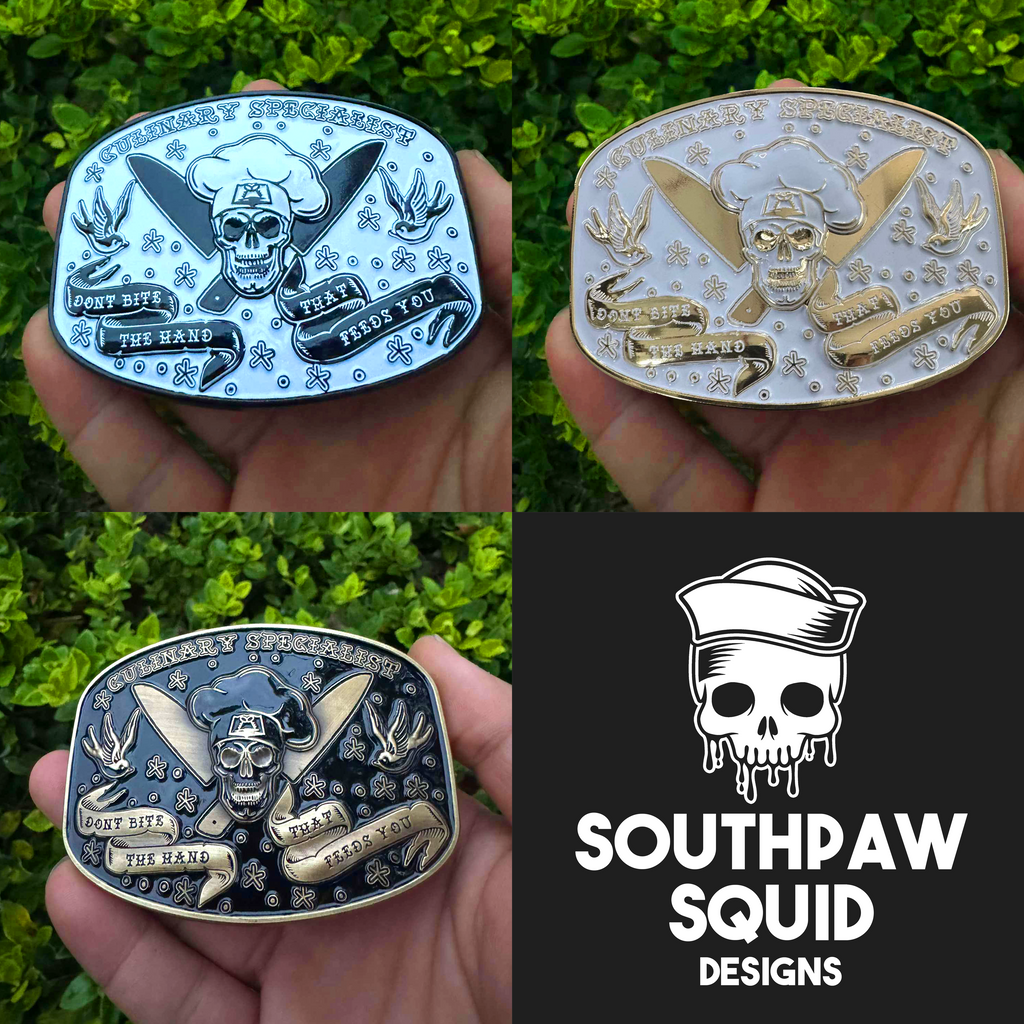 Culinary Specialist - Don't Bite the Hand That Feeds You - Belt Buckle