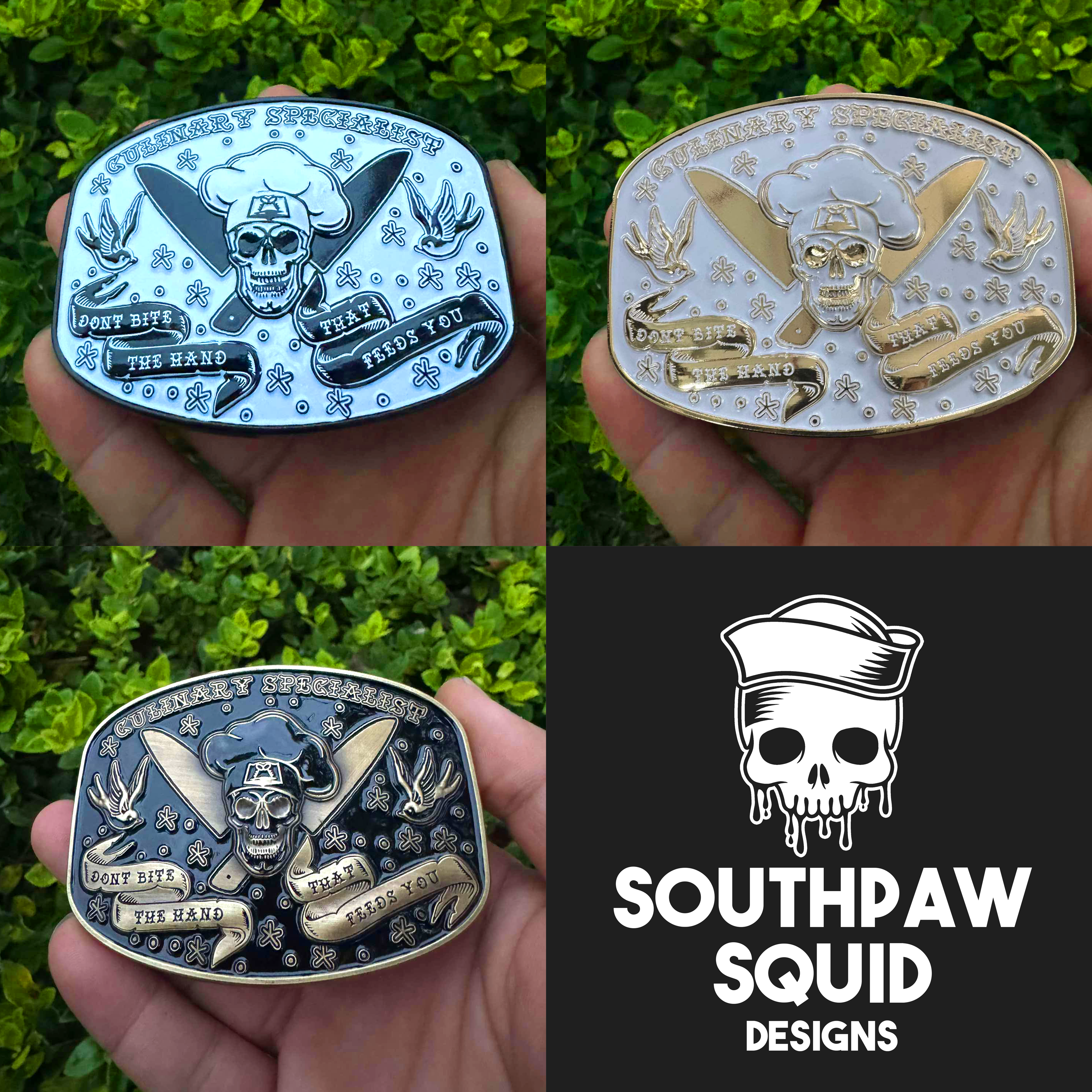 Culinary Specialist - Don't Bite the Hand That Feeds You - Belt Buckle