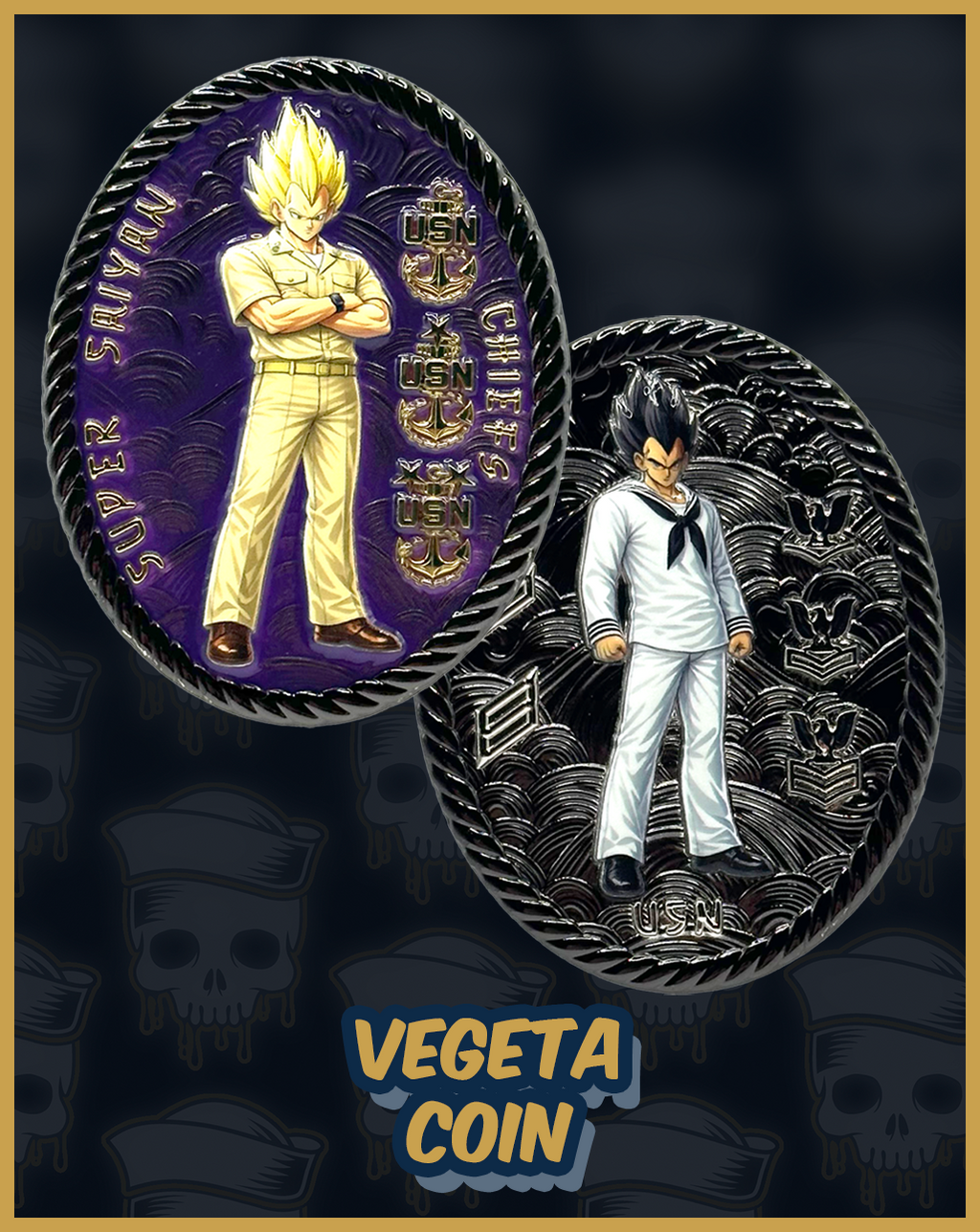 Vegeta DBZ Challenge Coin