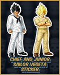 Chief and Junior Sailor Vegeta Stickers