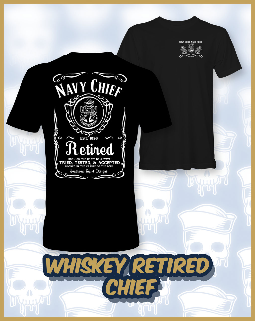 Whiskey Retired Chief Shirt/ Hoodies