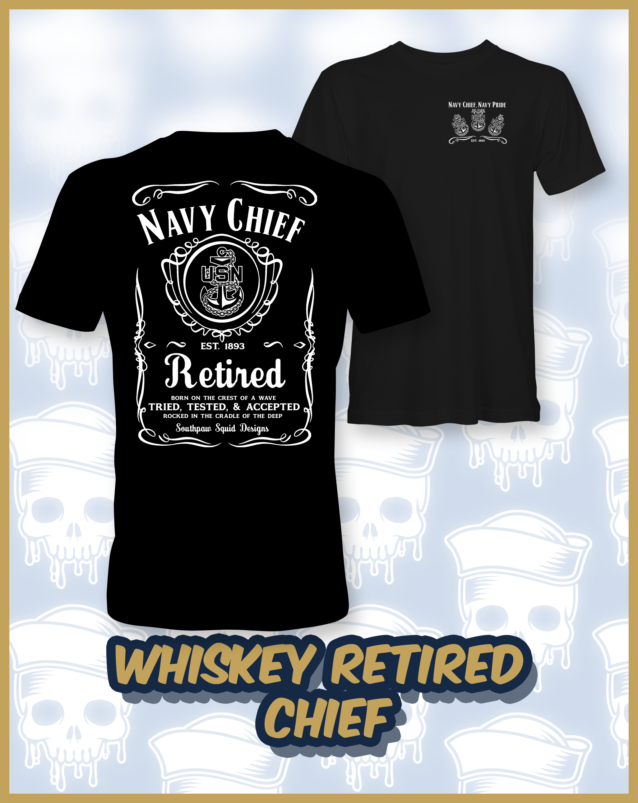 Whiskey Retired Chief Shirt/ Hoodies
